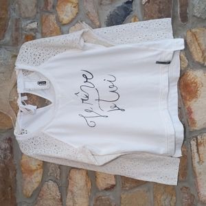 Freddy the slounge way cream lace top